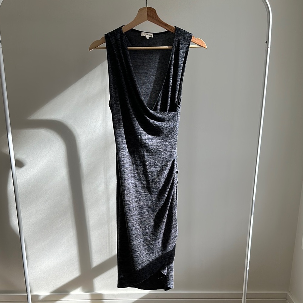 Charcoal Heathered Sleeveless Dress